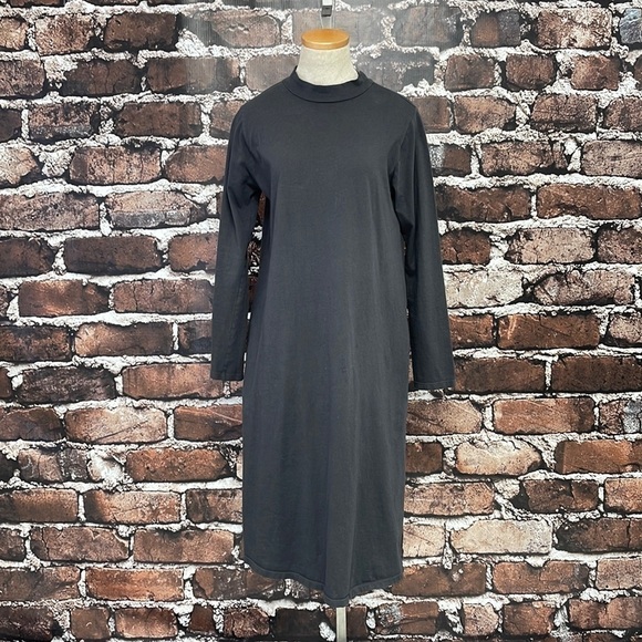 Filosofia Dress Mock Turtleneck Midi Long Sleeve Dark Grey Size Small - Picture 4 of 16